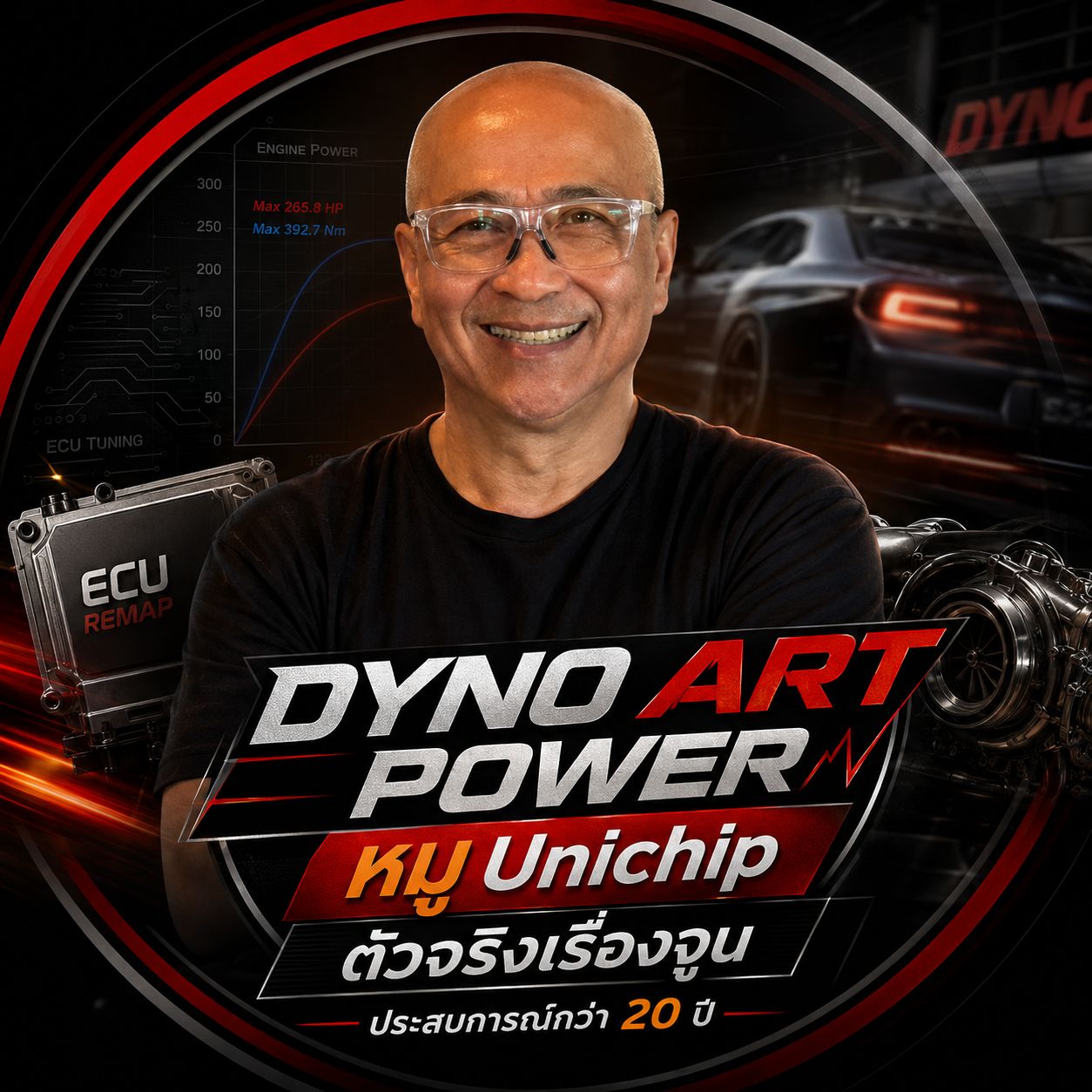 หมู Unichip (ณัฐวุฒิ คนซื่อ) จูนเนอร์ DYNO ART RESEARCH ตัวจริงเรื่องจูน ประสบการณ์กว่า 20 ปี